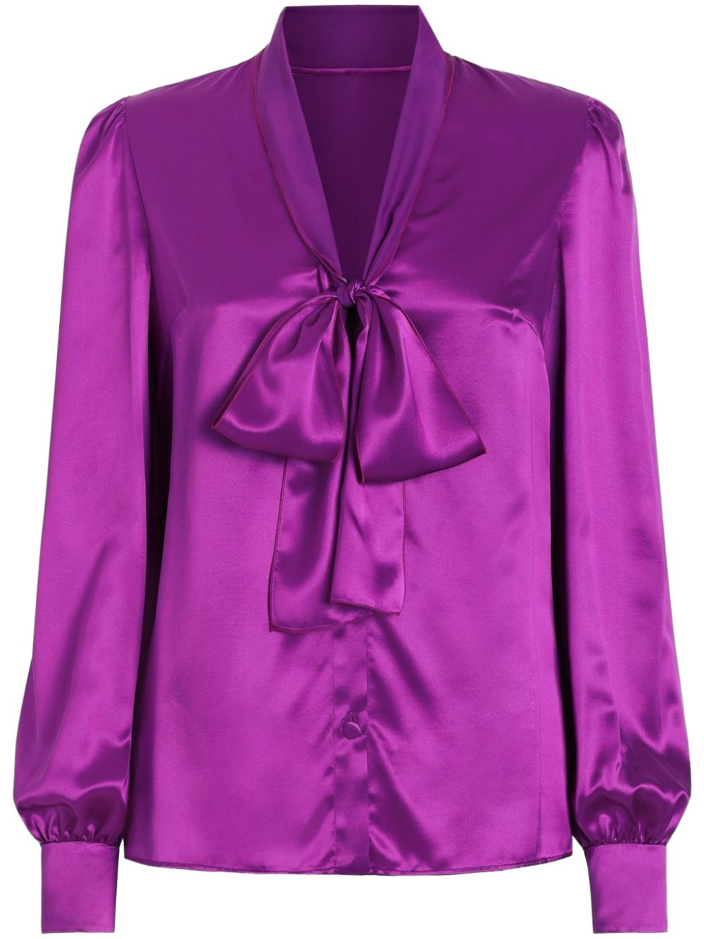 Dolce & Gabbana pussybow-collar shirt - Purple von Dolce & Gabbana