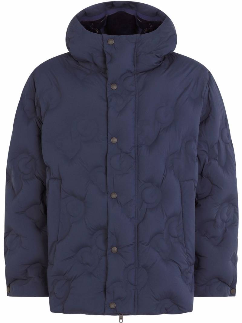 Dolce & Gabbana quilted DG logo coat - Blue von Dolce & Gabbana