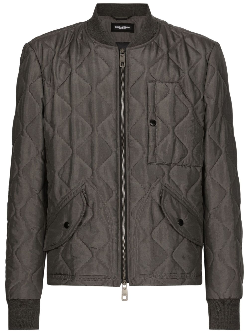 Dolce & Gabbana quilted bomber jacket - Green von Dolce & Gabbana