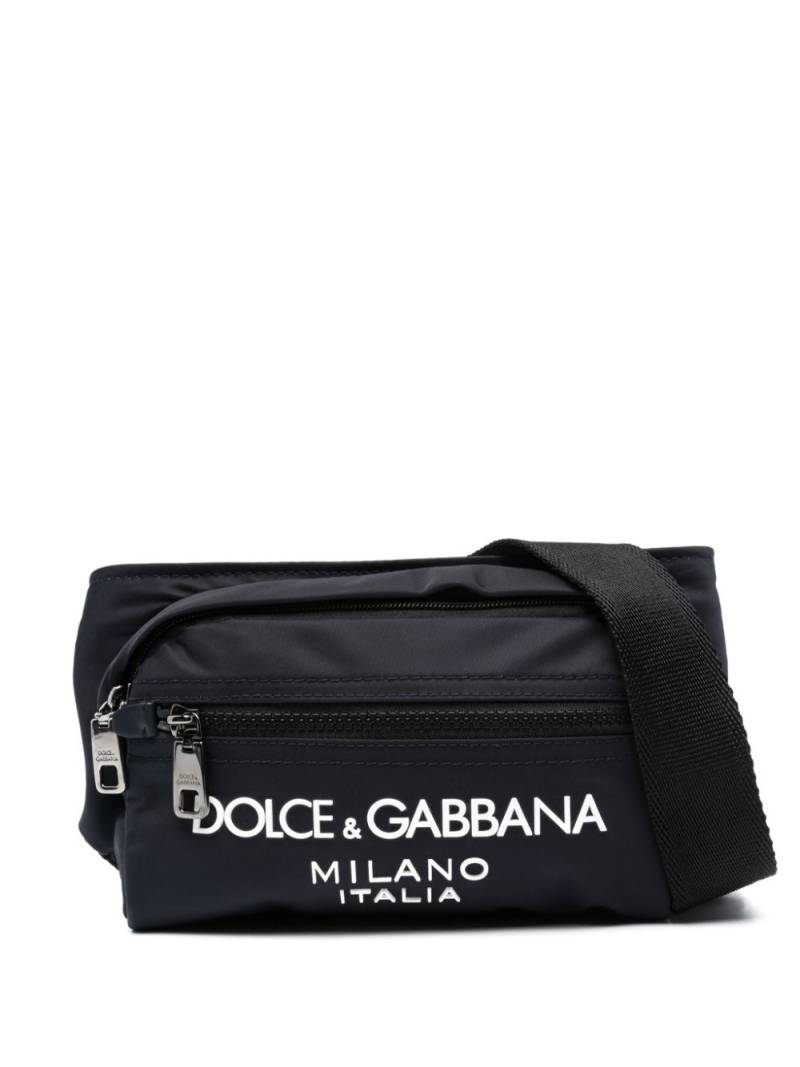 Dolce & Gabbana raised logo belt bag - Blue von Dolce & Gabbana