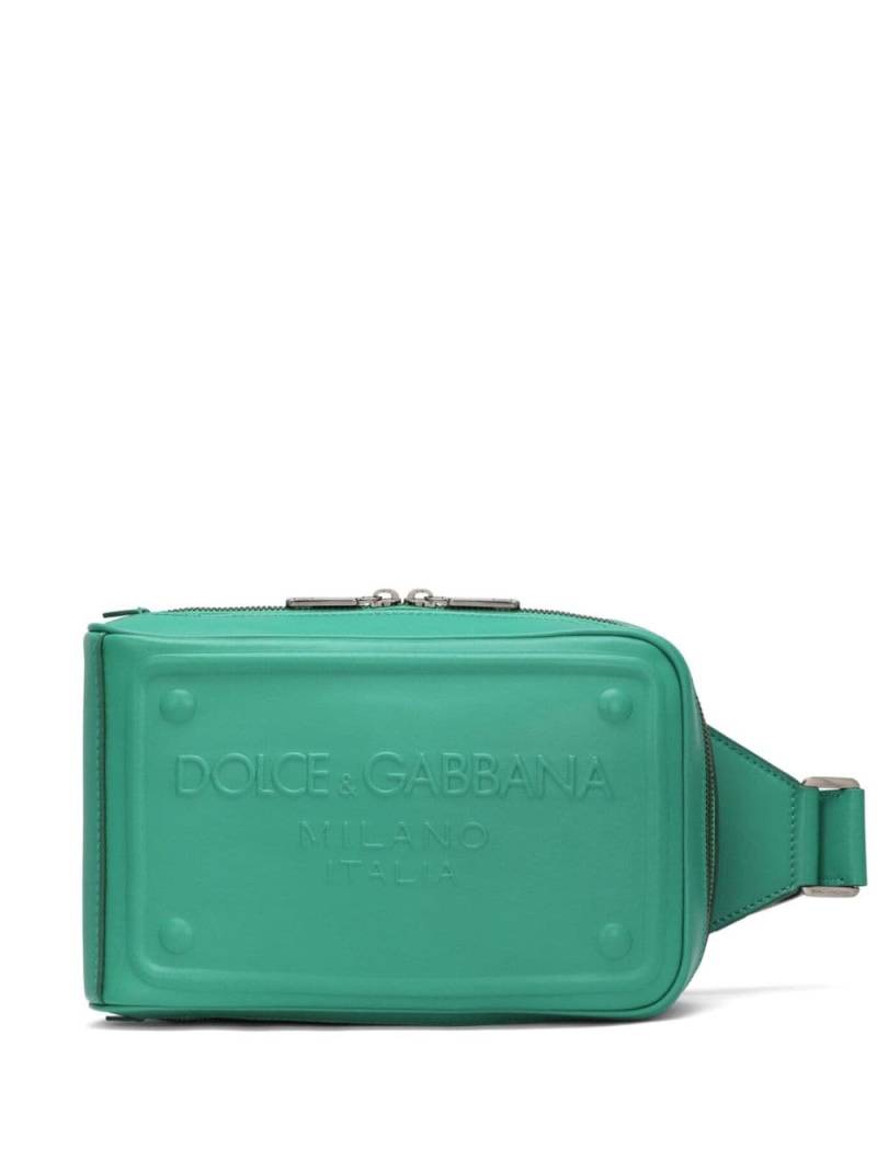 Dolce & Gabbana raised-logo belt bag - Green von Dolce & Gabbana