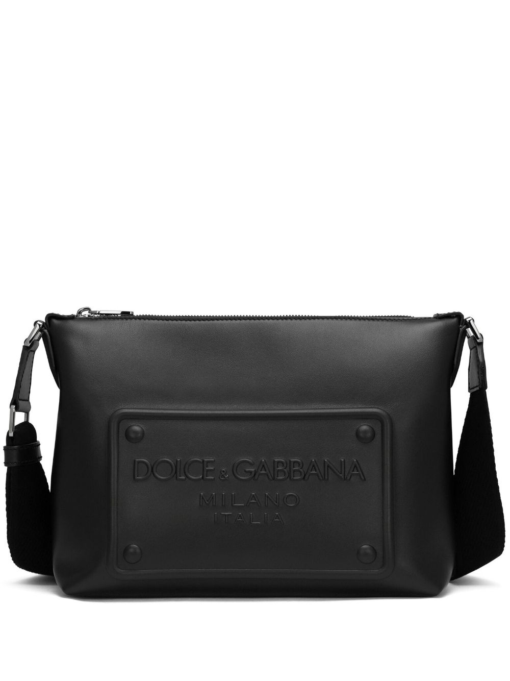 Dolce & Gabbana raised-logo messenger bag - Black von Dolce & Gabbana