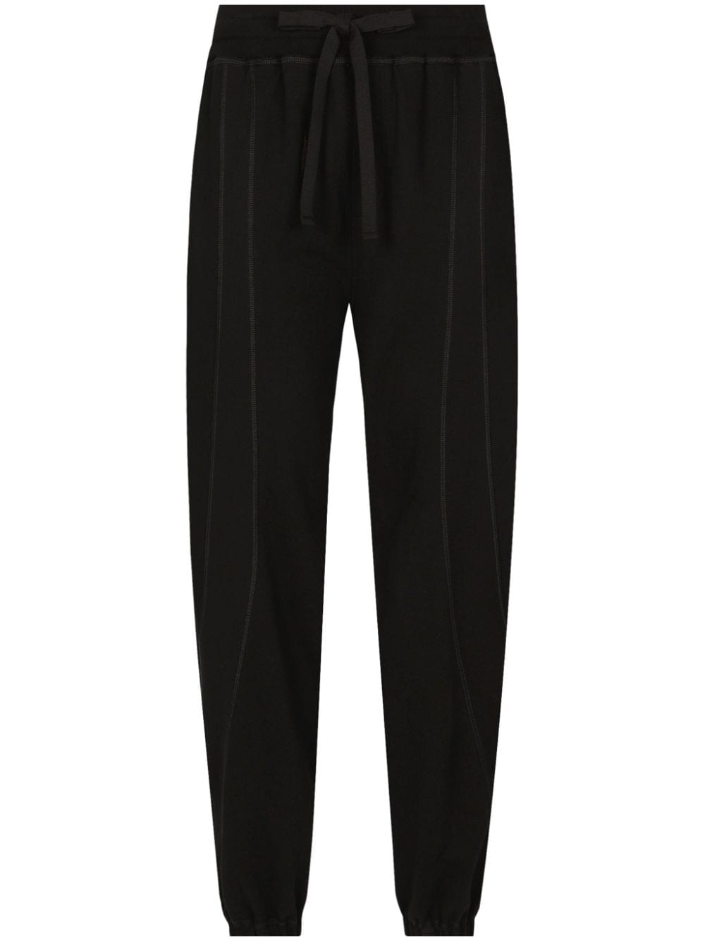 Dolce & Gabbana reverse-seams pleated track pants - Black von Dolce & Gabbana