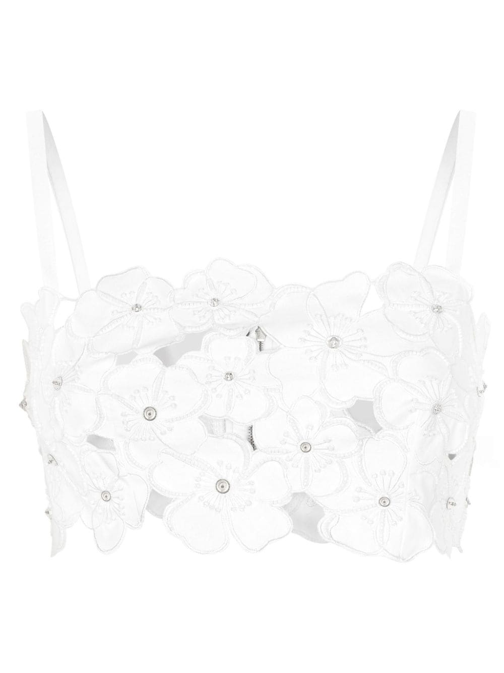 Dolce & Gabbana rhinestone-embellished bralette top - White von Dolce & Gabbana