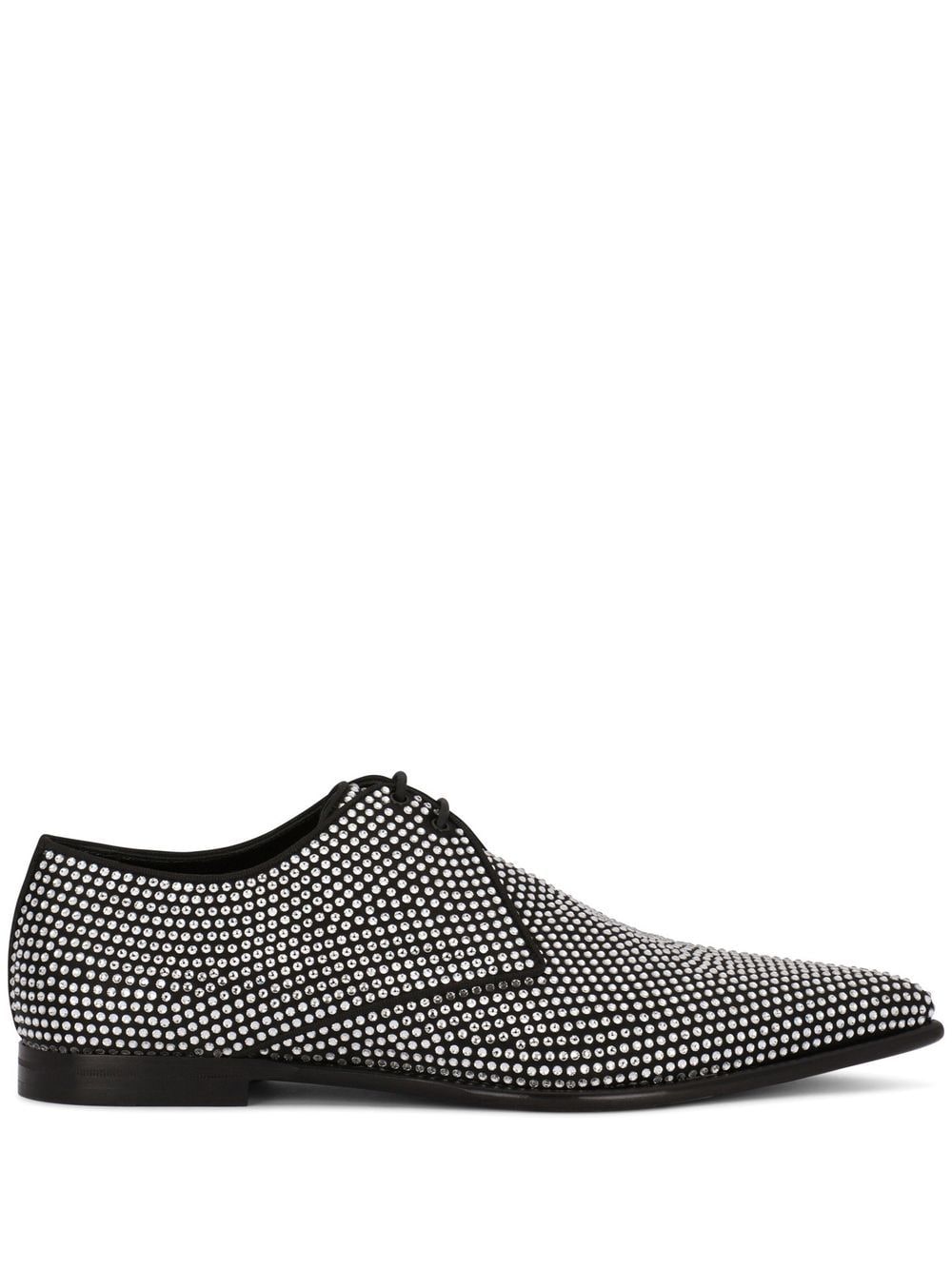 Dolce & Gabbana rhinestone-embellished derby shoes - Black von Dolce & Gabbana