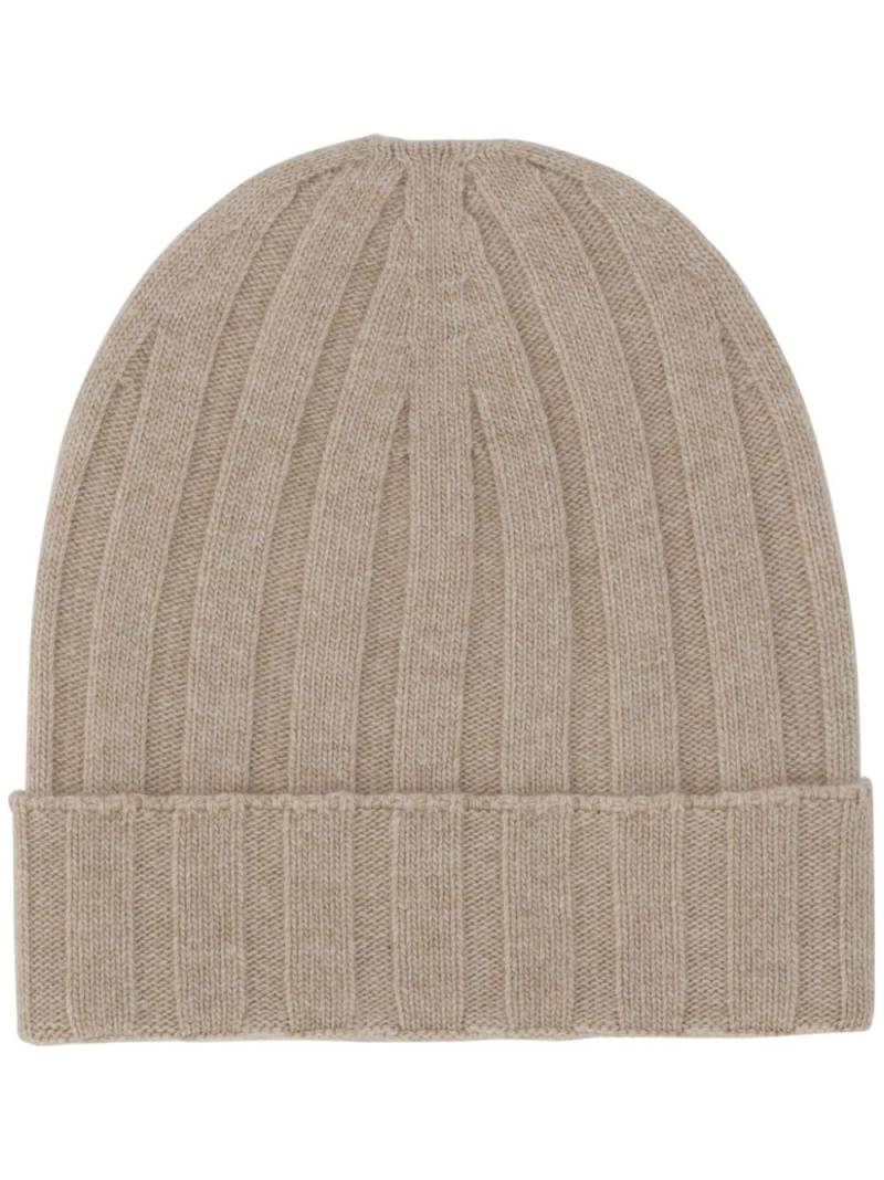 Dolce & Gabbana ribbed beanie hat - Neutrals von Dolce & Gabbana