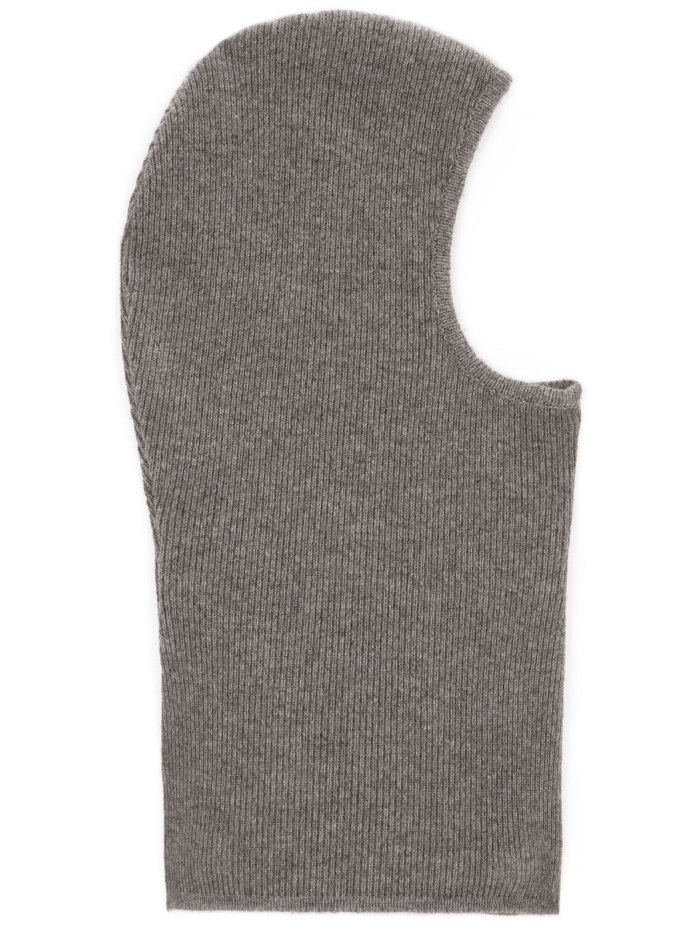 Dolce & Gabbana ribbed-knit virgin wool balaclava - Grey von Dolce & Gabbana