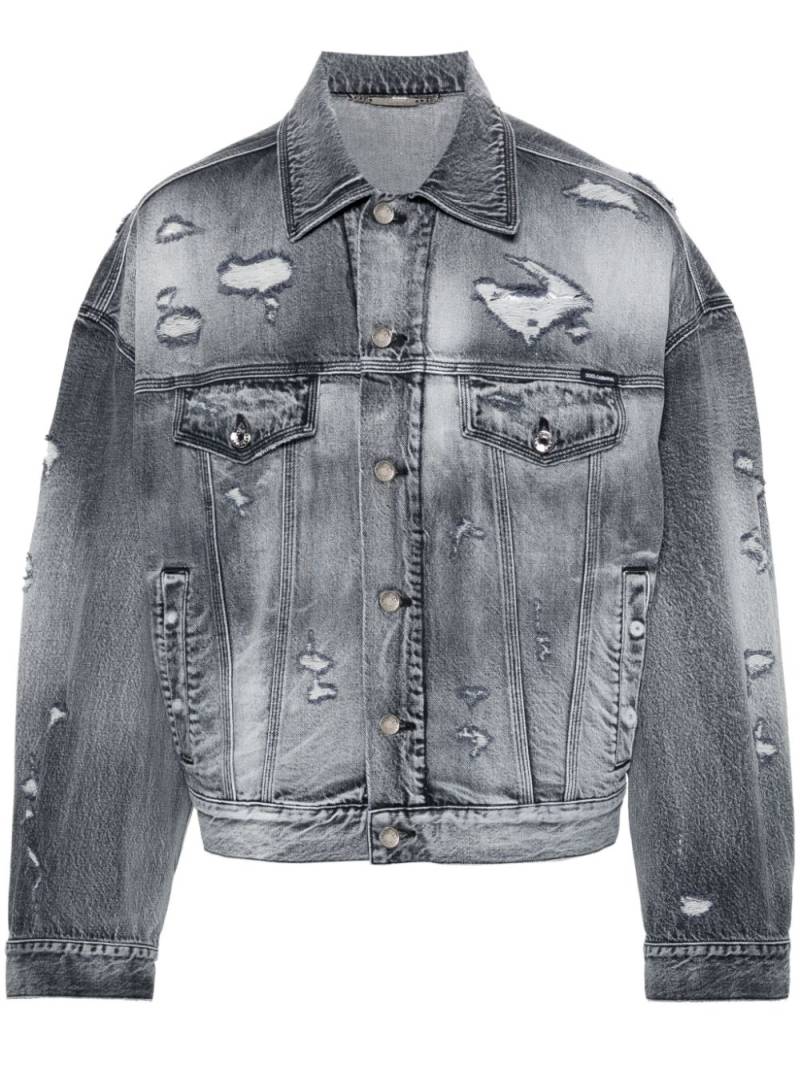 Dolce & Gabbana ripped-detail denim jacket - Black von Dolce & Gabbana