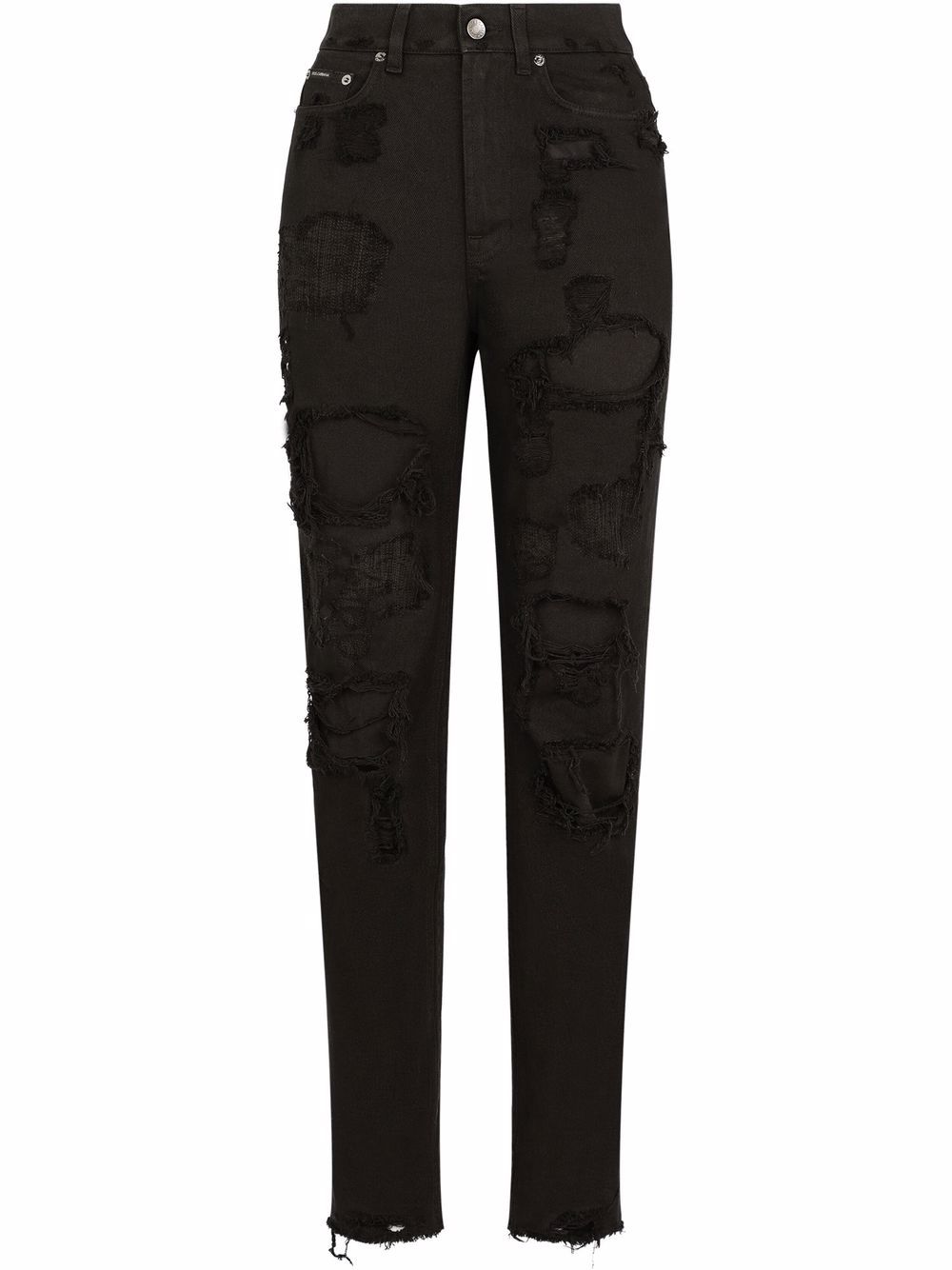 Dolce & Gabbana distressed boyfriend jeans - Black von Dolce & Gabbana