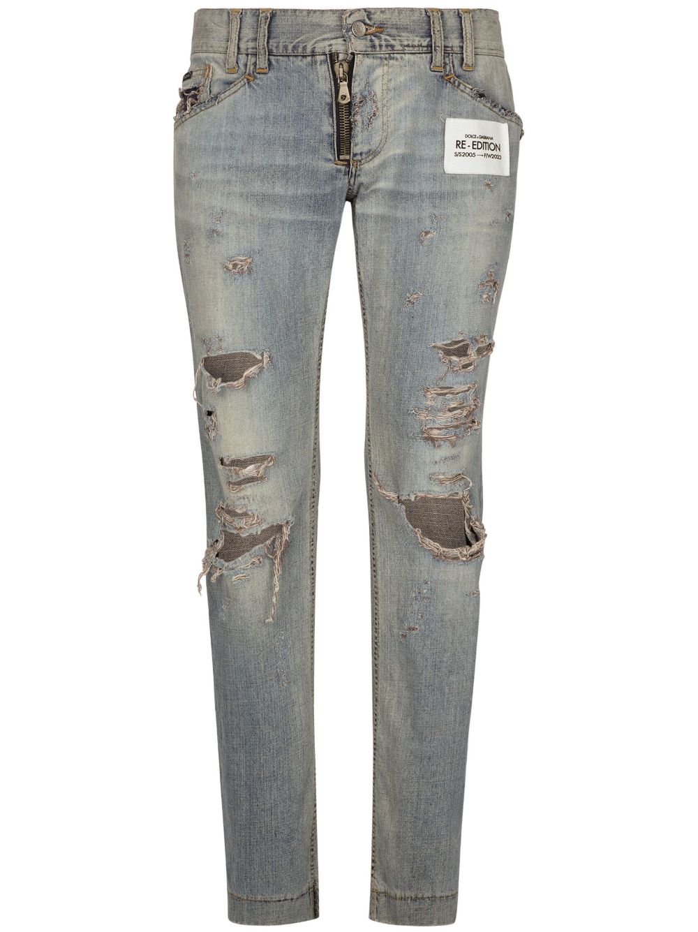 Dolce & Gabbana ripped slim-fit jeans - Blue von Dolce & Gabbana