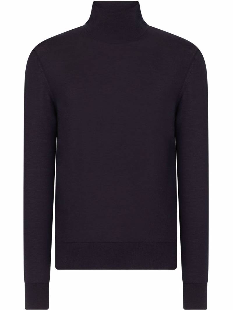 Dolce & Gabbana roll-neck cashmere jumper - Blue von Dolce & Gabbana