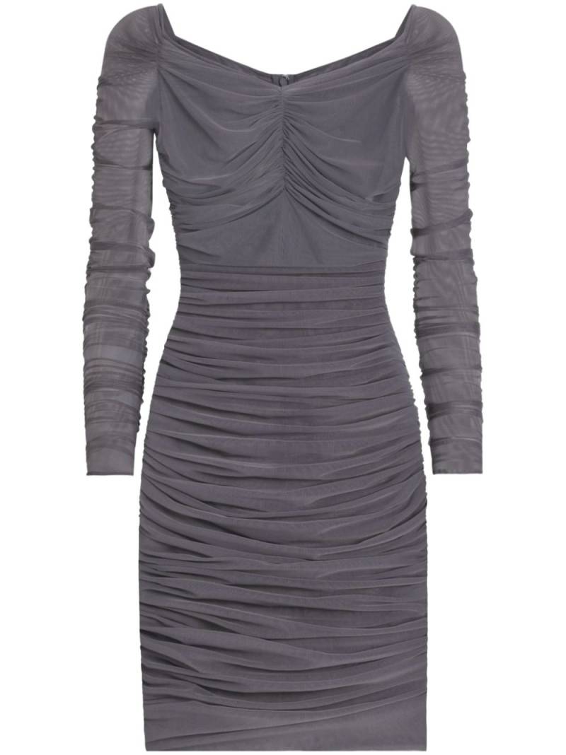 Dolce & Gabbana ruched mini dress - Grey von Dolce & Gabbana