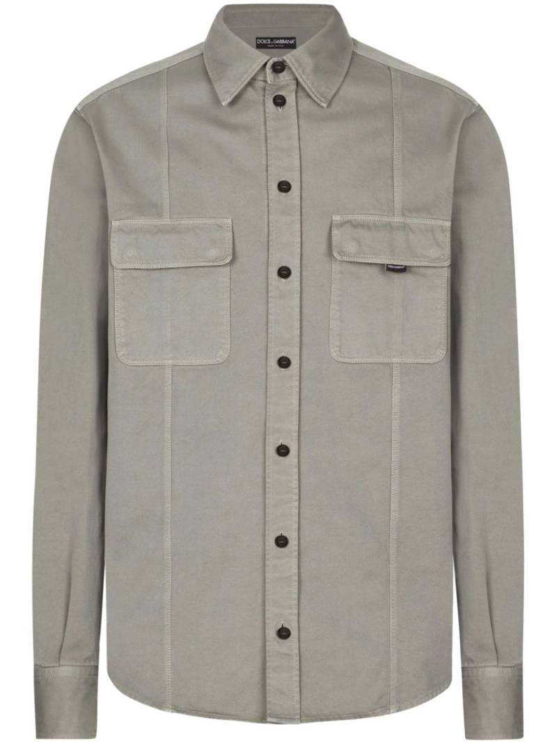 Dolce & Gabbana seam-detail shirt - Grey von Dolce & Gabbana