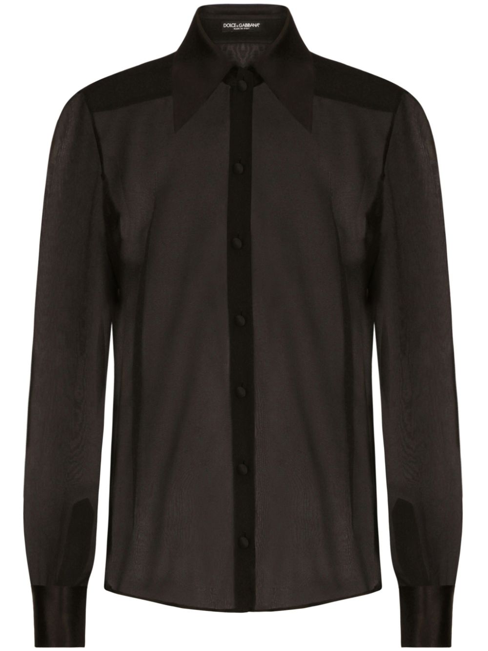 Dolce & Gabbana semi-sheer mesh shirt - Black von Dolce & Gabbana