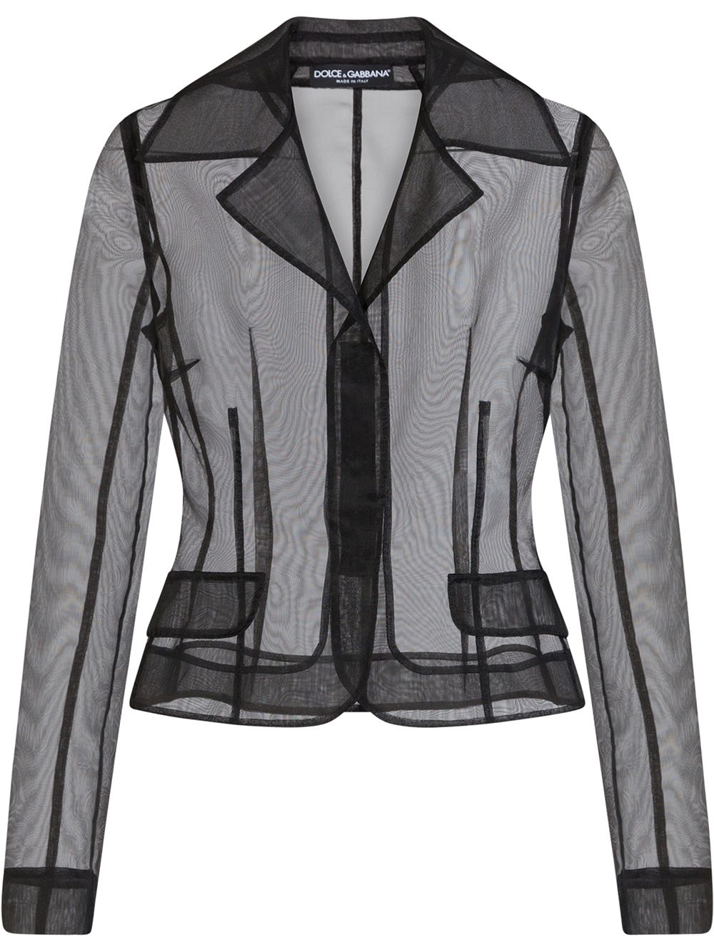 Dolce & Gabbana semi-sheer single-breasted blazer - Black von Dolce & Gabbana