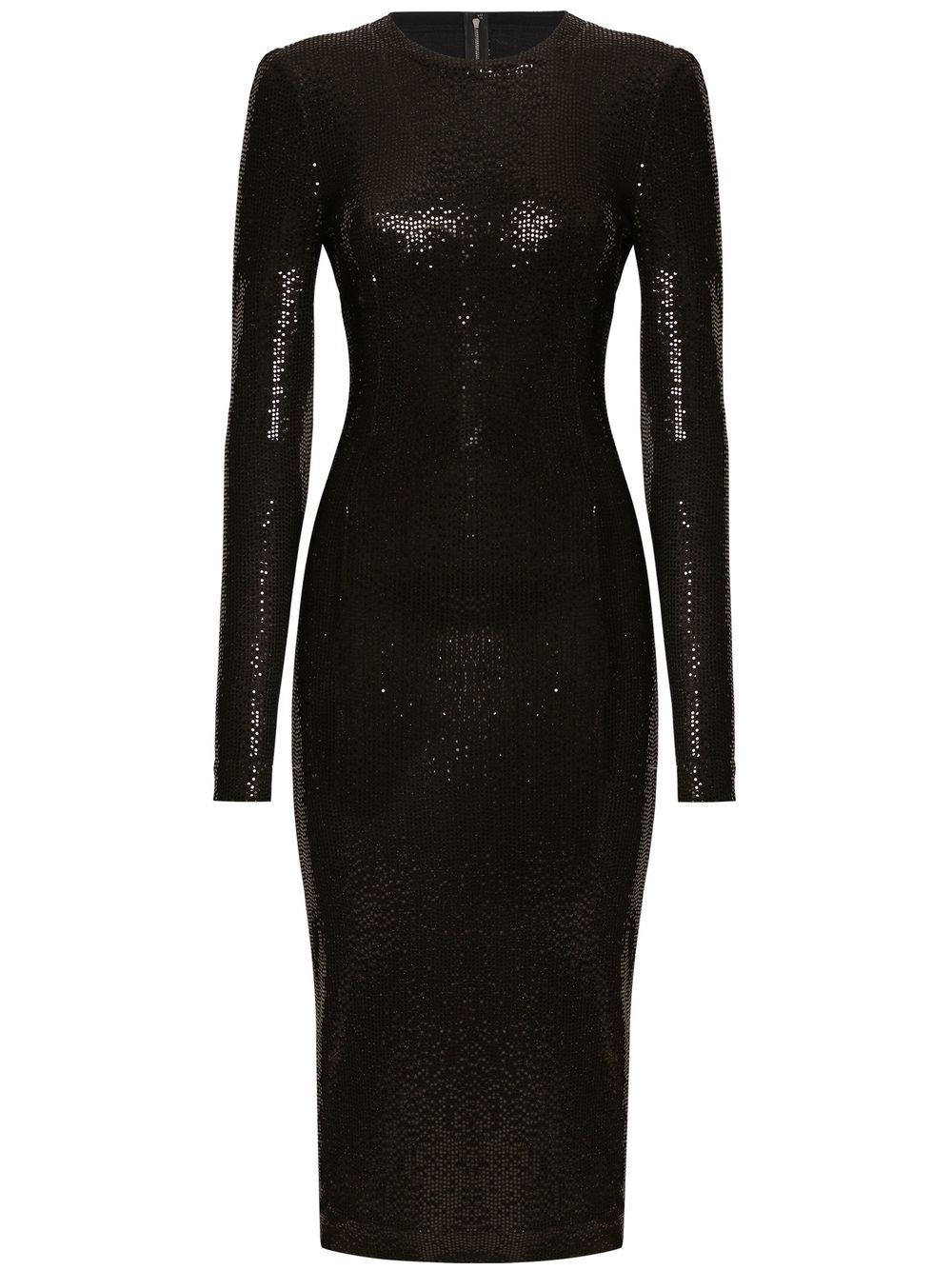 Dolce & Gabbana sequin-embellished midi dress - Black von Dolce & Gabbana