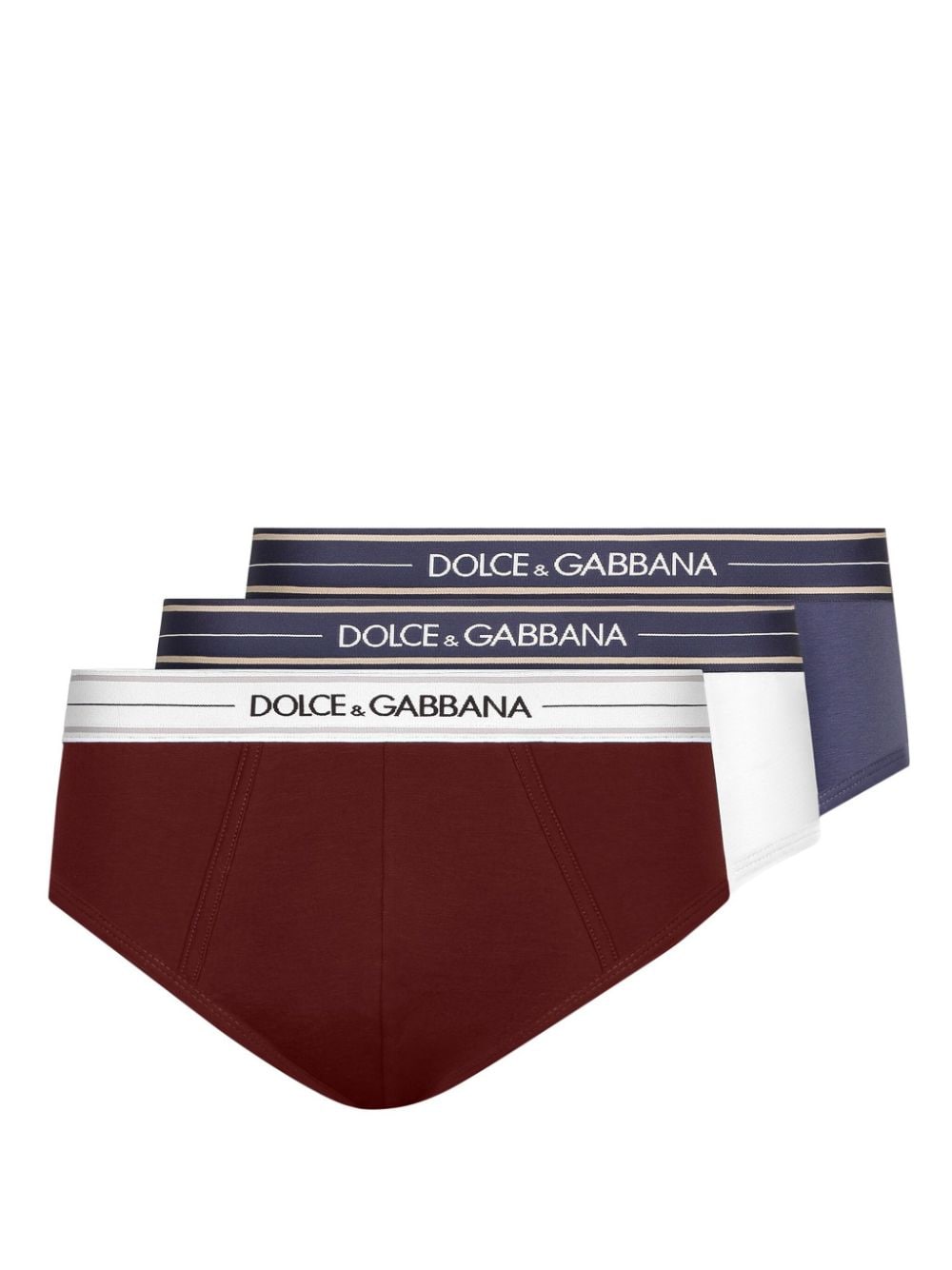 Dolce & Gabbana set of three logo-tape cotton boxers - Black von Dolce & Gabbana