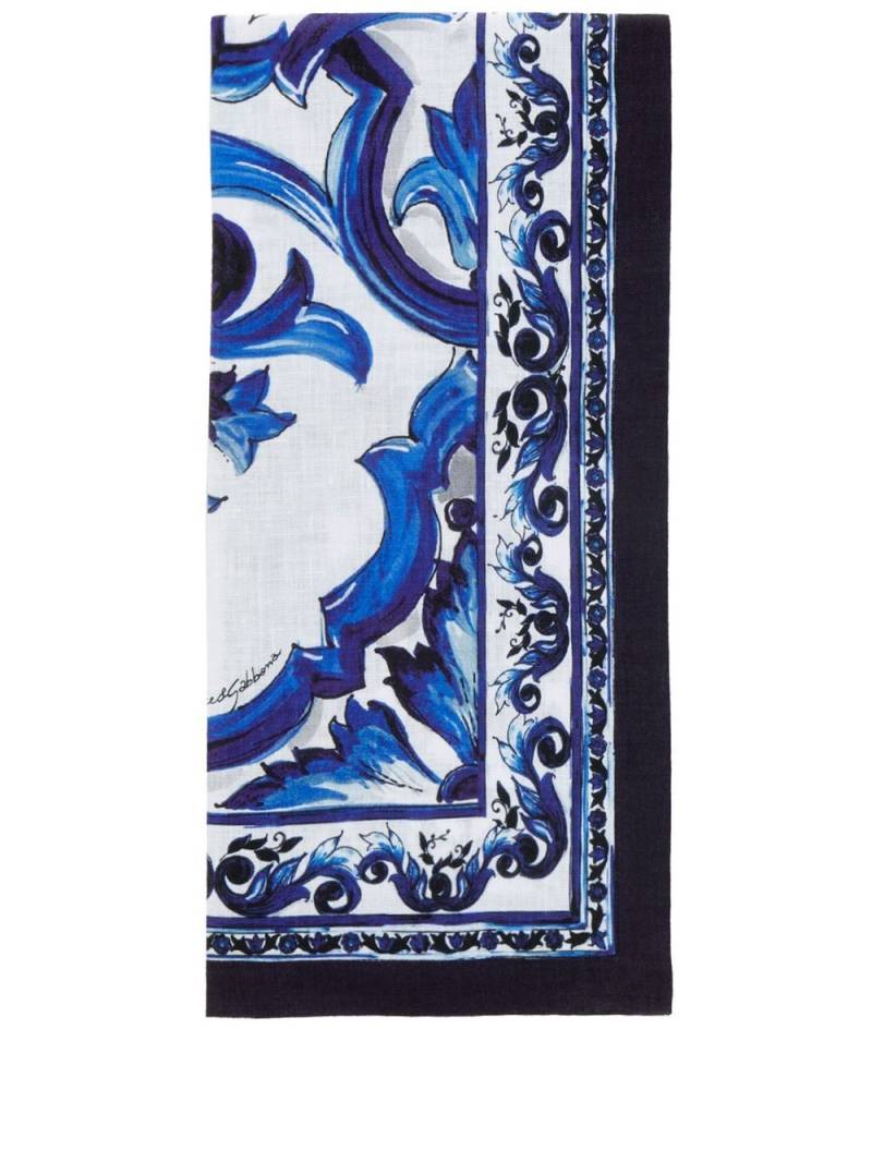 Dolce & Gabbana set of two linen napkins - Blue von Dolce & Gabbana