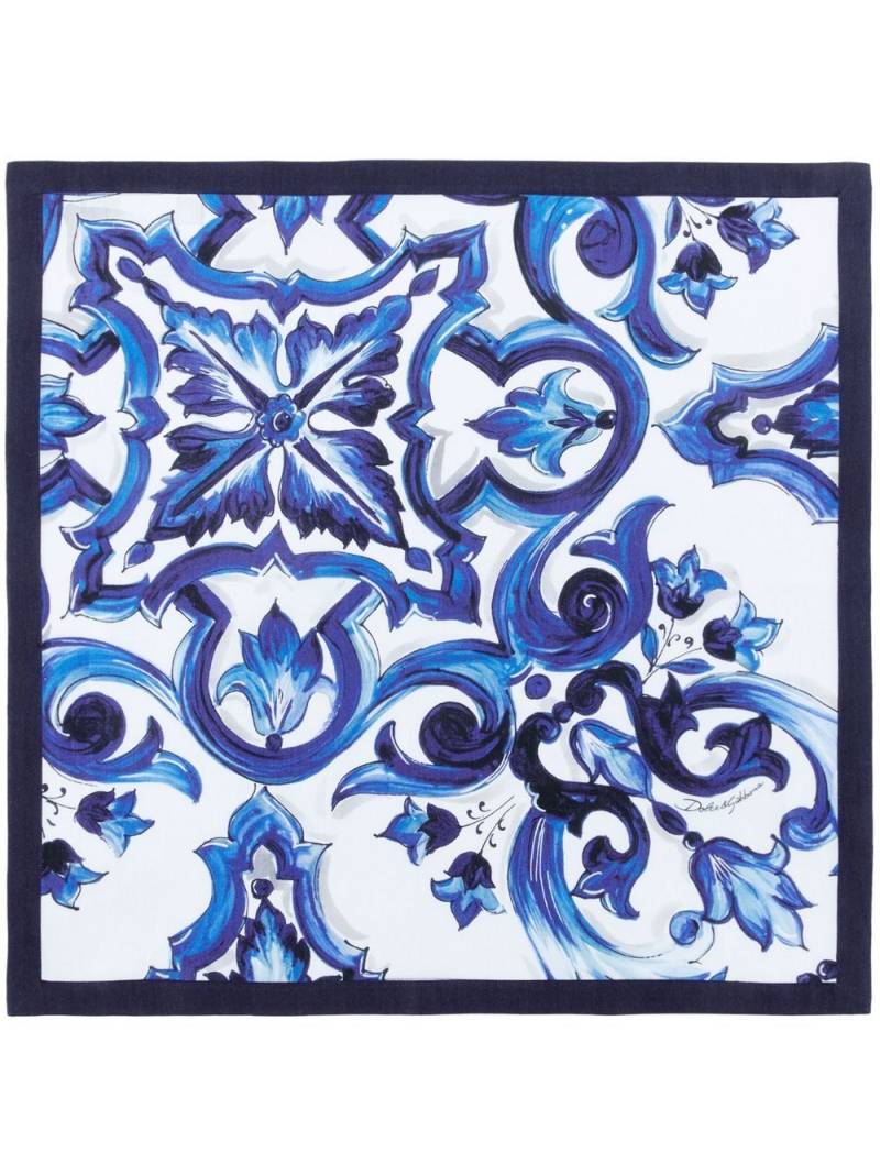 Dolce & Gabbana set of two linen napkins - Blue von Dolce & Gabbana