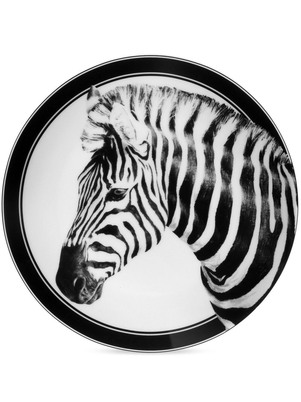 Dolce & Gabbana set of two zebra-print dessert plates - White von Dolce & Gabbana