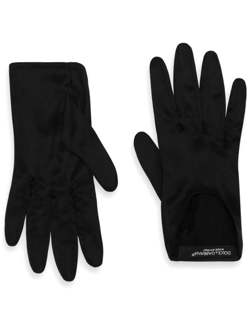 Dolce & Gabbana silk gloves - Black von Dolce & Gabbana