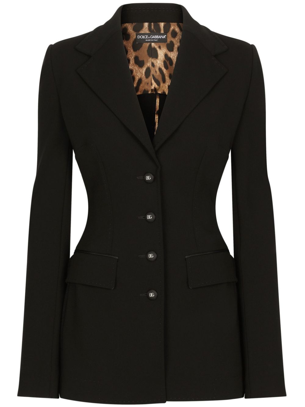 Dolce & Gabbana single-breasted fitted-waistline blazer - Black von Dolce & Gabbana