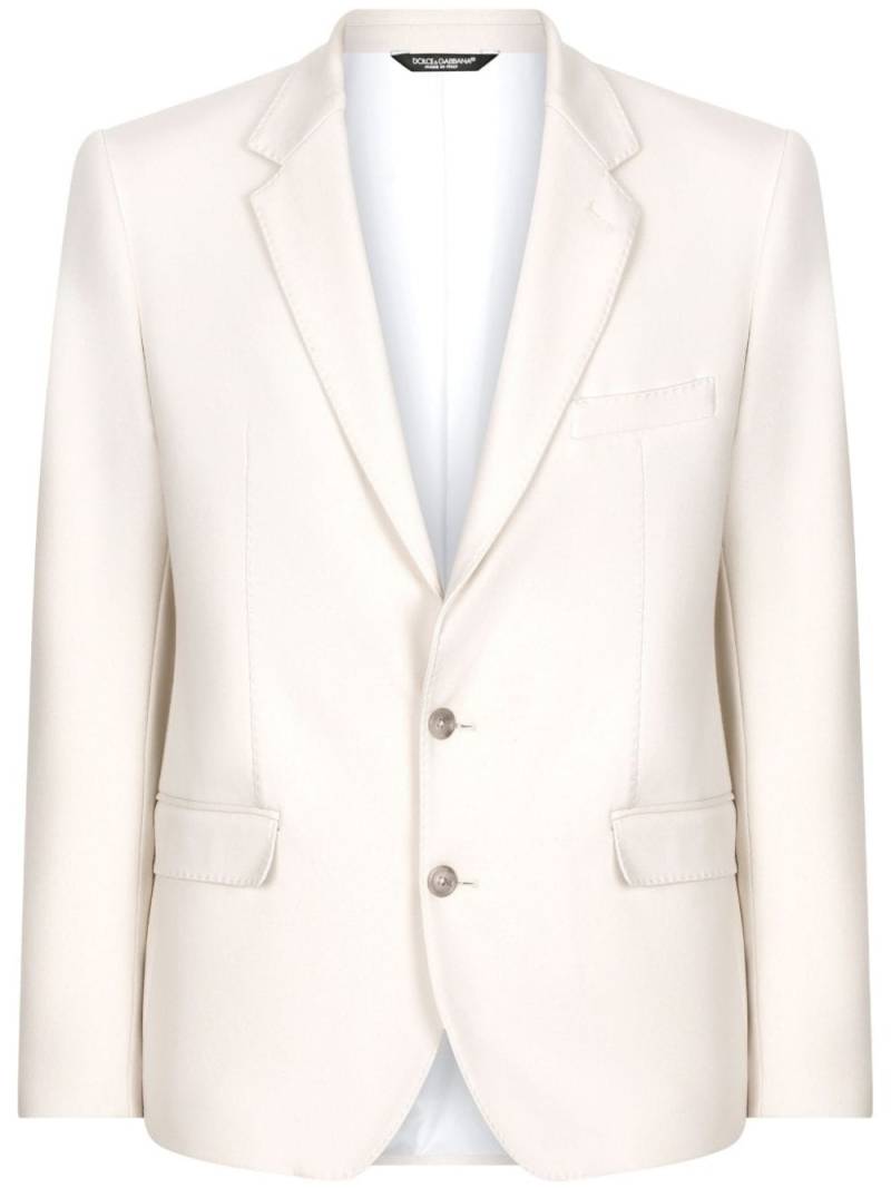 Dolce & Gabbana single-breasted notched-lapels blazer - White von Dolce & Gabbana