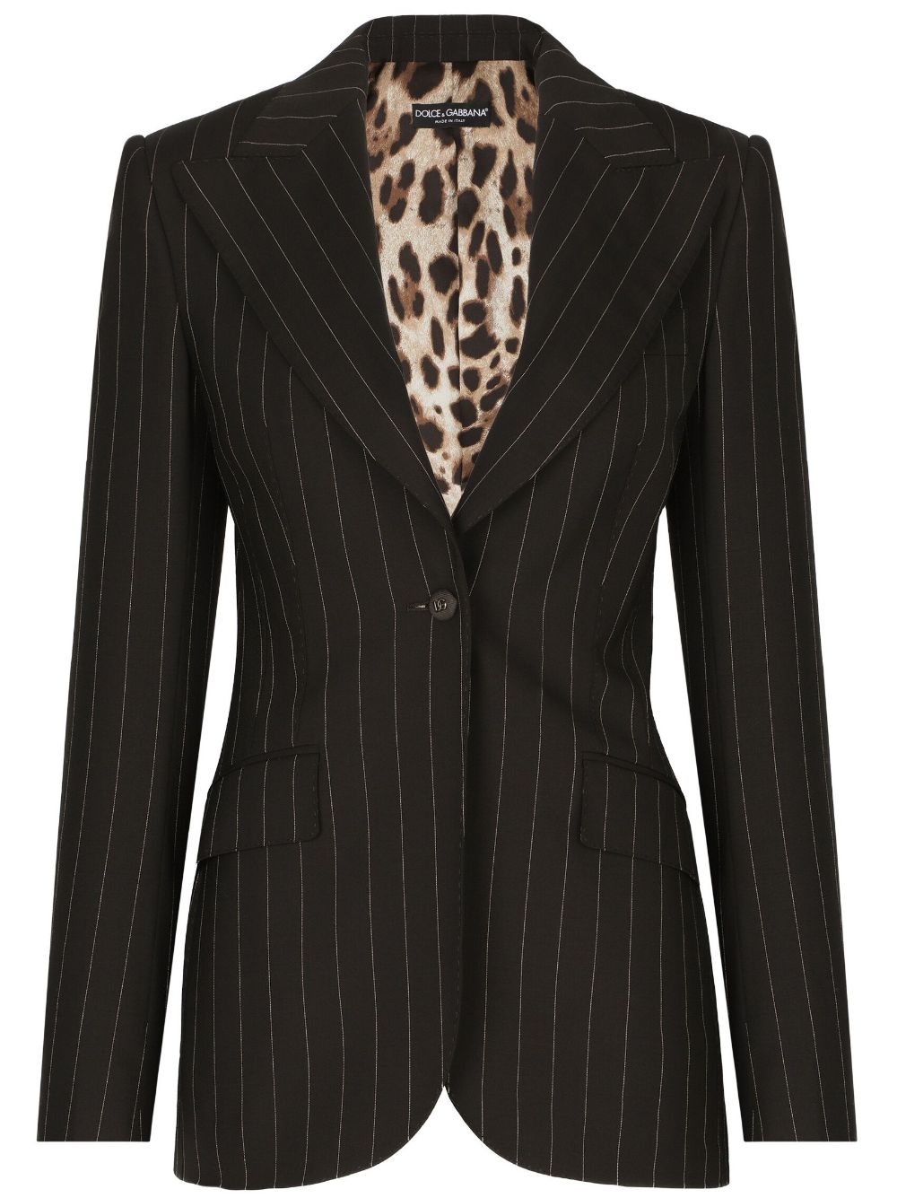 Dolce & Gabbana single-breasted striped blazer - Black von Dolce & Gabbana