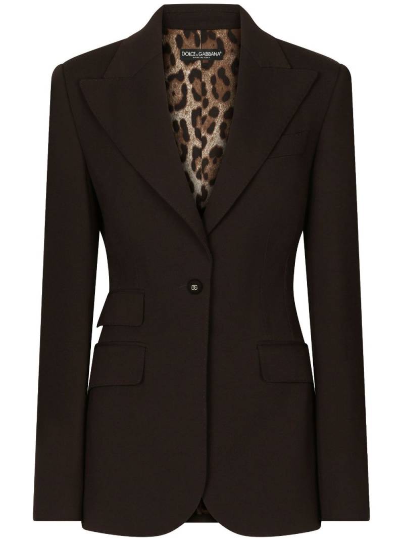 Dolce & Gabbana single-breasted tailored blazer - Brown von Dolce & Gabbana