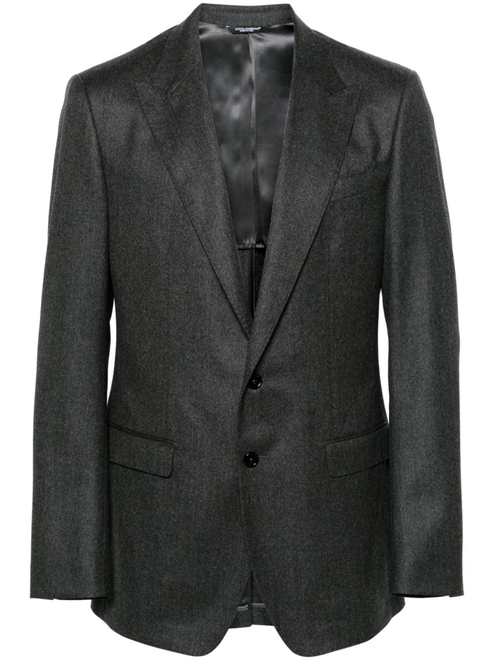 Dolce & Gabbana single-breasted virgin-wool blazer - Grey von Dolce & Gabbana