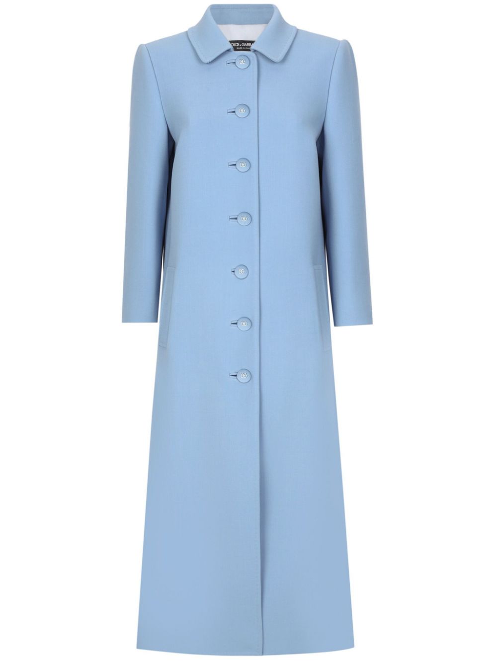 Dolce & Gabbana single-breasted virgin-wool coat - Blue von Dolce & Gabbana