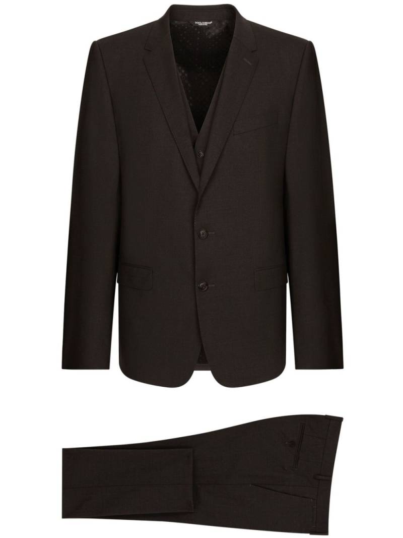 Dolce & Gabbana single-breasted virgin-wool three-piece suit - Grey von Dolce & Gabbana