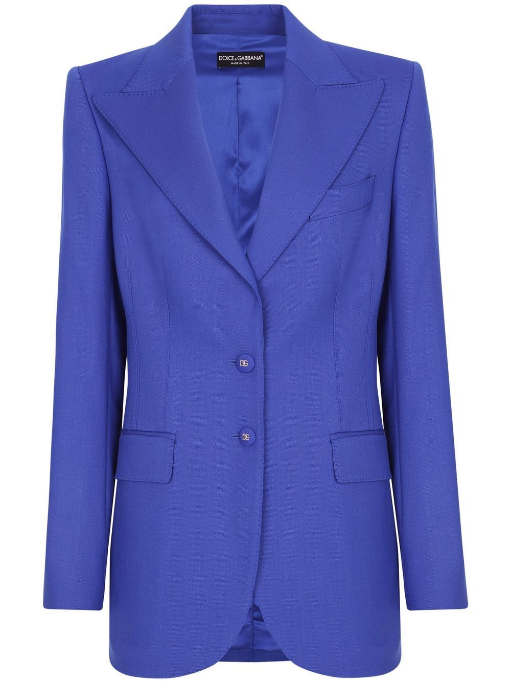 Dolce & Gabbana single-breasted wool blazer - Blue von Dolce & Gabbana