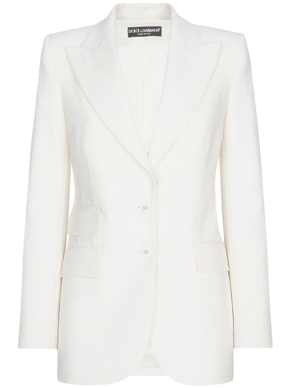 Dolce & Gabbana single-breasted wool blazer - White von Dolce & Gabbana