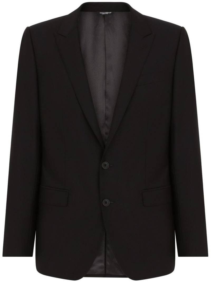 Dolce & Gabbana single-breasted wool-silk suit - Blue von Dolce & Gabbana