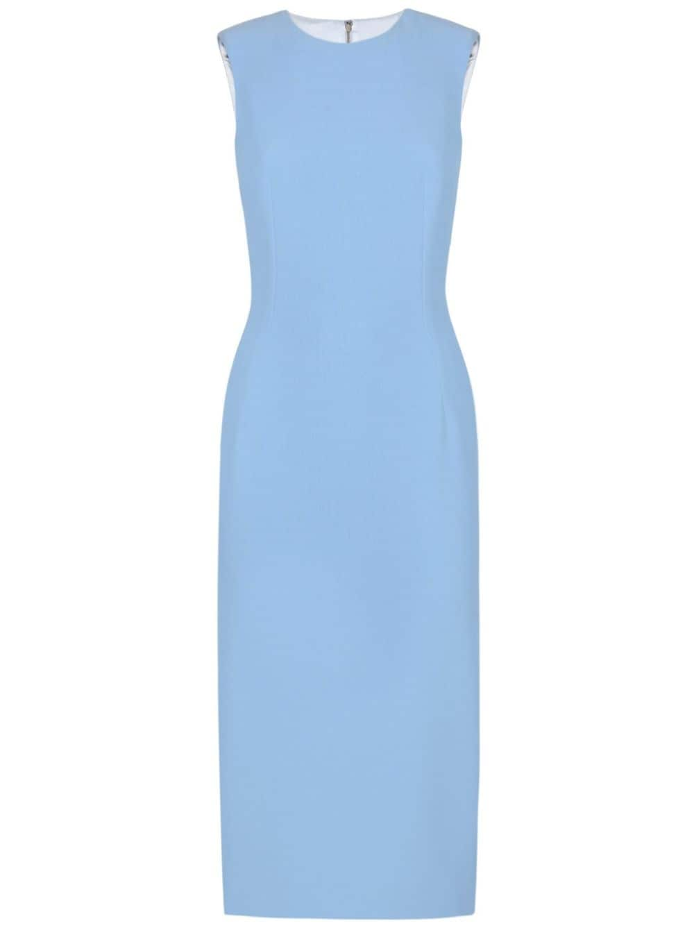 Dolce & Gabbana sleeveless bodycon midi dress - Blue von Dolce & Gabbana