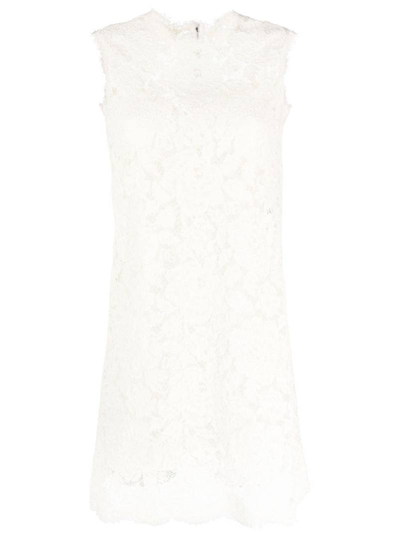 Dolce & Gabbana sleeveless lace minidress - Neutrals von Dolce & Gabbana