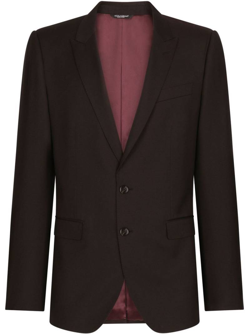 Dolce & Gabbana Martini-fit wool-silk single-breasted suit - Brown von Dolce & Gabbana