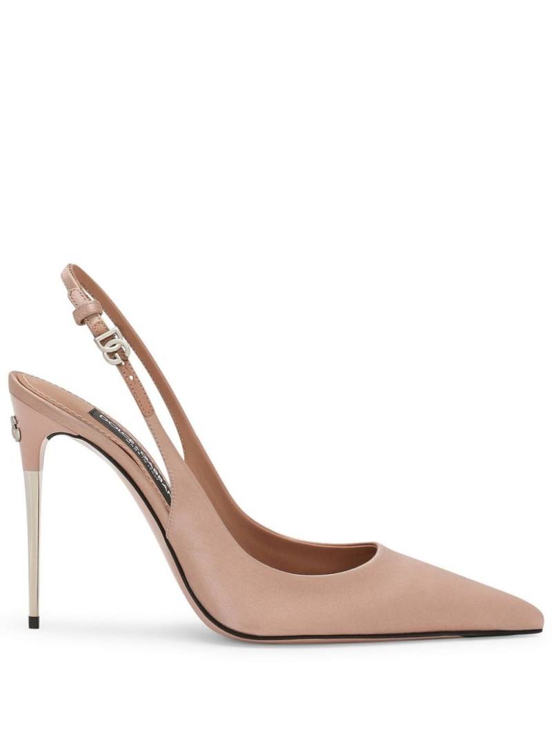 Dolce & Gabbana slingback leather pumps - Neutrals von Dolce & Gabbana