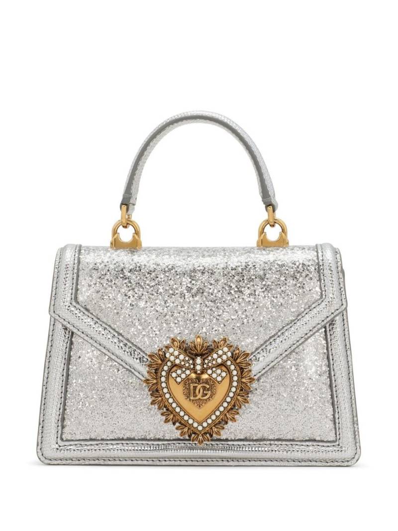 Dolce & Gabbana small Devotion tote bag - Silver von Dolce & Gabbana