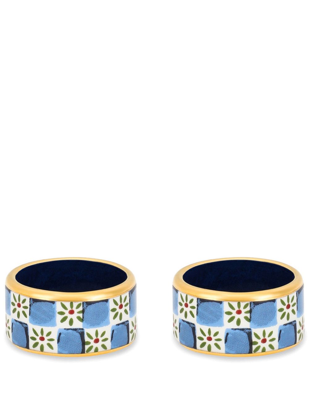 Dolce & Gabbana small porcelain napkin rings (set of two) - Blue von Dolce & Gabbana