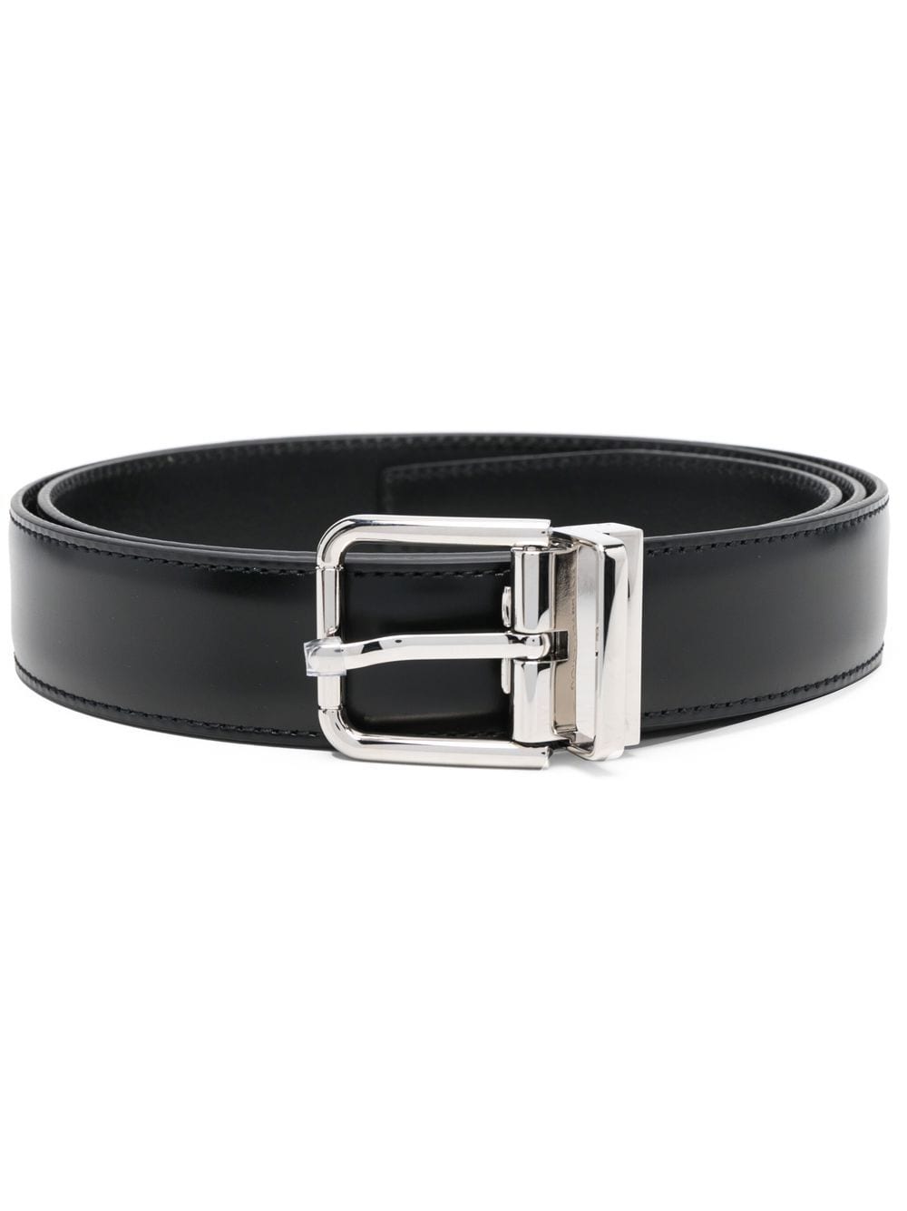 Dolce & Gabbana square-buckle leather belt - Black von Dolce & Gabbana