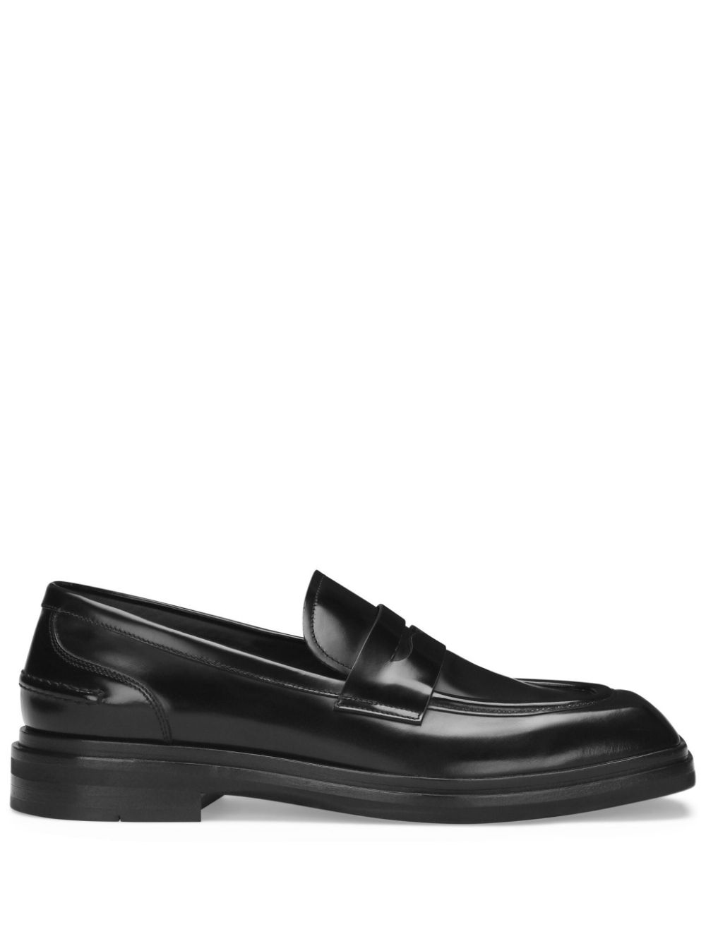 Dolce & Gabbana square-toe leather loafers - Black von Dolce & Gabbana