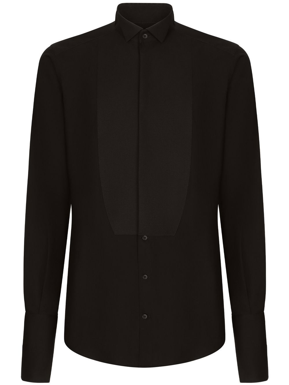 Dolce & Gabbana Gold-fit cotton tuxedo shirt - Black von Dolce & Gabbana