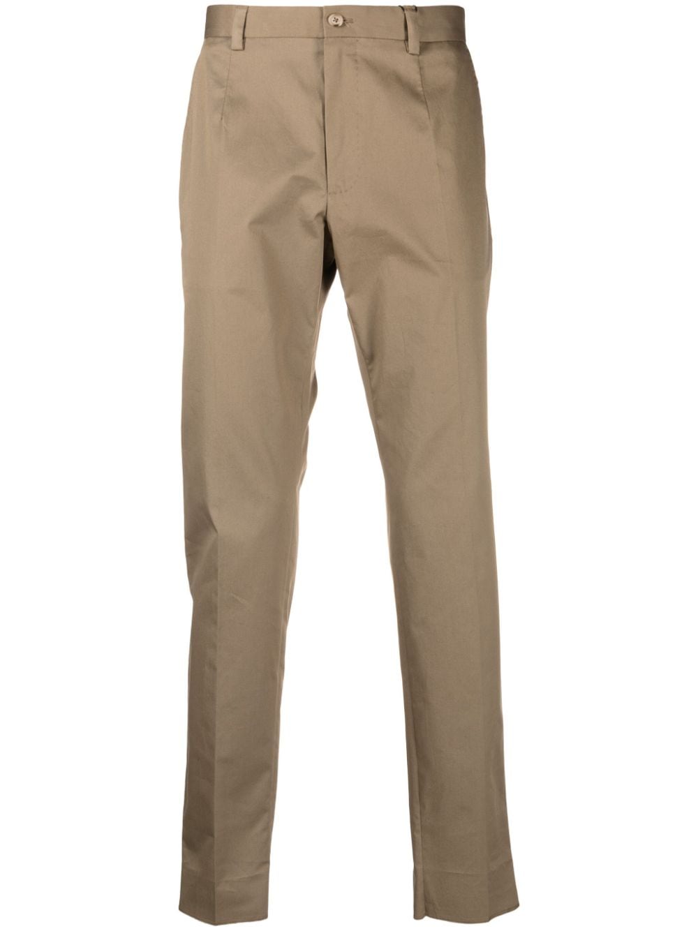 Dolce & Gabbana straight-leg cotton chino trousers - Green von Dolce & Gabbana