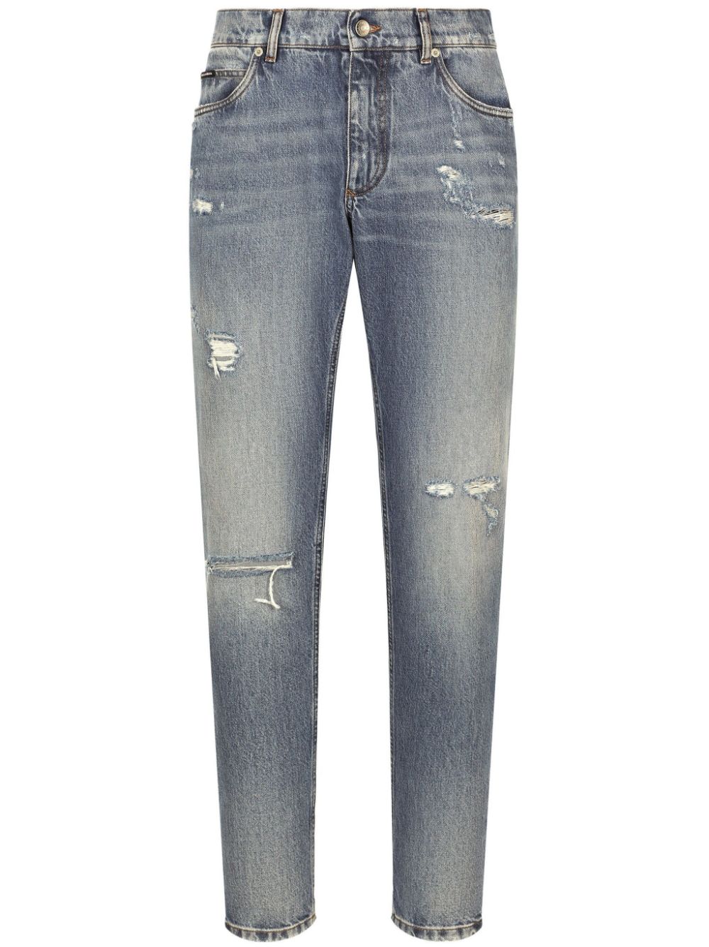 Dolce & Gabbana straight-leg cotton jeans - Blue von Dolce & Gabbana