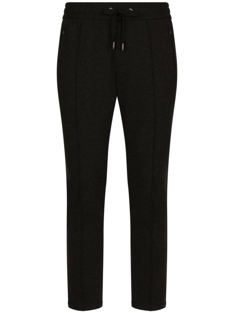 Dolce & Gabbana straight-leg drawstring trousers - Black von Dolce & Gabbana