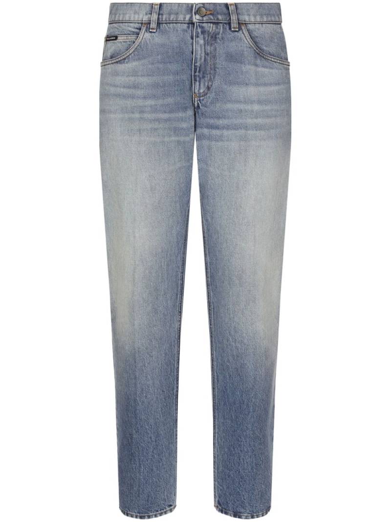 Dolce & Gabbana straight-leg stonewashed jeans - Blue von Dolce & Gabbana