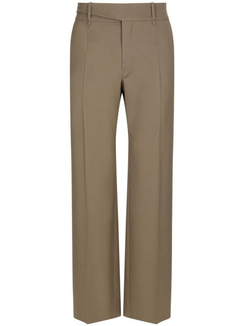 Dolce & Gabbana straight-leg virgin-wool trousers - Neutrals von Dolce & Gabbana