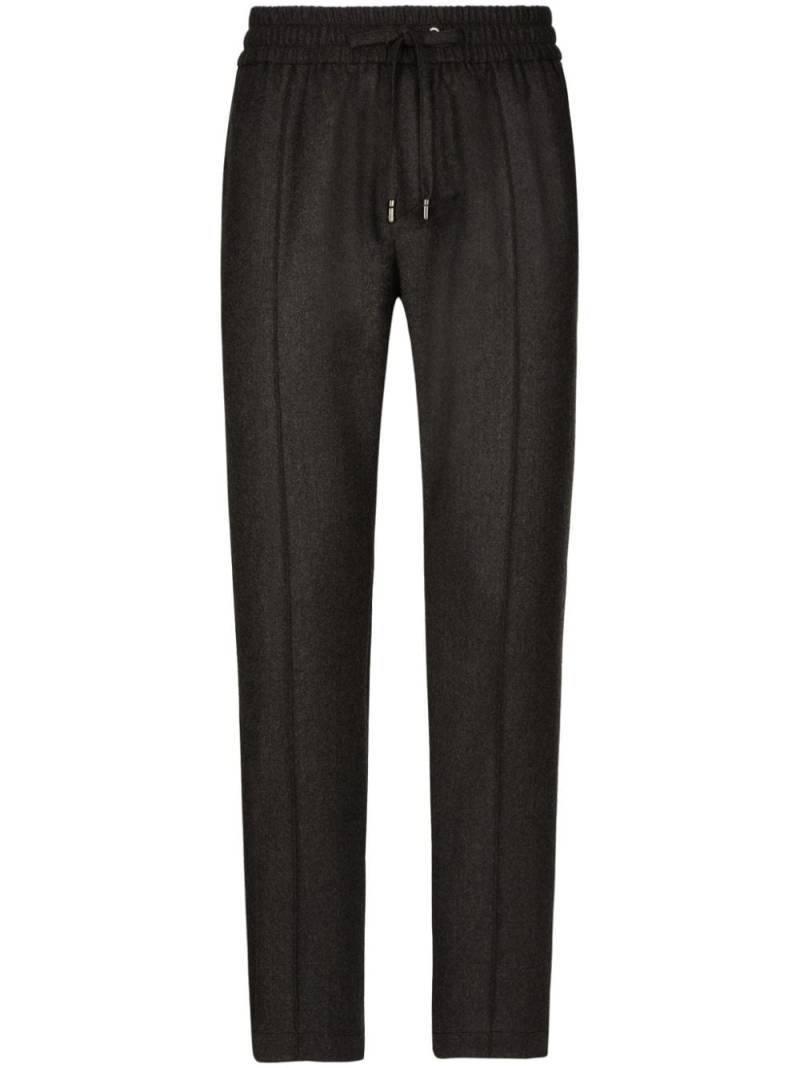 Dolce & Gabbana straight-leg wool track pants - Grey von Dolce & Gabbana